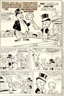 Warren Kremer Little Dot #22 Complete 5-Page Story Richie Rich "The Mayor and the Minors" Original Art (Harvey, 19... (Total: 5 Items)
