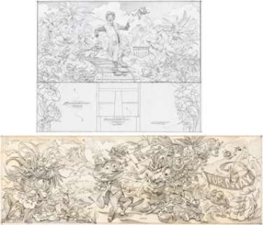 German McDonaldland Mural Design Drawings Original Art by Wes Cook Group of 2 (McDonald’s/Setmakers, 1979).... (Total: 2 Original Art) | Heritage