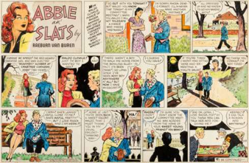  - Raeburn Van Buren Abbie an‘ Slats Sunday Comic Strip Original Art dated 5-13-45 (United Feature Syndicate, 1945)....