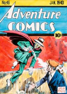  - Creig Flessel Adventure Comics #46 Sandman Painted Cover Re-Creation Original Art (1993)....