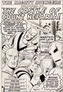 Don Heck and Dick Ayers Avengers #13 Splash Page 1 Original Art (Marvel, 1965).... | Heritage