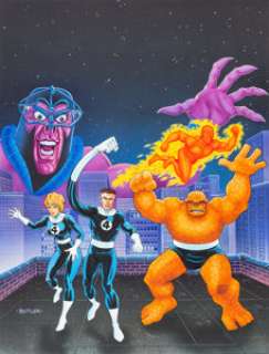  - Jeff Butler Marvel Super Heroes: MSL4 Adventure "Stygian Knight Role-Playing Game Module Cover Painting Fantastic ...