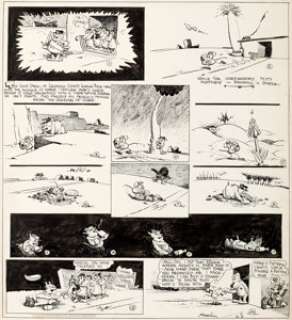 George Herriman Krazy Kat Sunday Comic Strip Original Art dated 4-8-34 (King Features Syndicate, 1934).... | Heritage