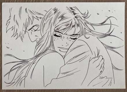 Jim | Jim - Dessin original - Une Nuit à Rome - Marie - (2017) | Catawiki