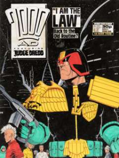Steve Dillon 2000 AD #571 Cover Judge Dredd Original Art dated 4-23-88 (Fleetway Publications, 1988)....