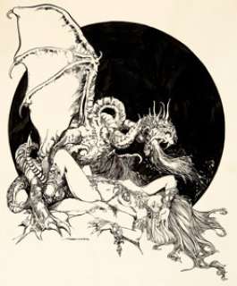 Esteban Maroto - Fantasy Portfolio Cover Illustration Original Art (Heritage, 1973)....