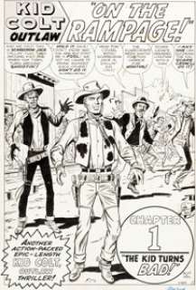 Jack Keller and Dick Ayers Kid Colt Outlaw #95 Splash Page 1 Original Art (Marvel/Atlas, 1960)....
