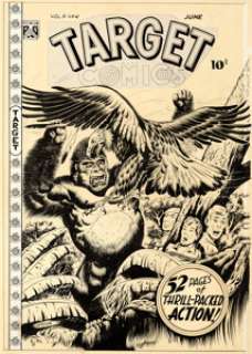 L. B. Cole Target Comics #94 (V9#4) Cover Original Art (Premium, 1948).... | Heritage