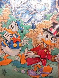 Alessandro Gottardo | Uncle Scrooge - "Attenti al fantasma guerriero" - Original Watercolour Painting by Alessandro Gottardo - (2022) | Catawiki