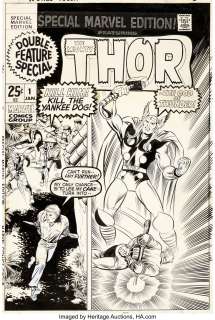 Marie Severin, Joe Sinnott, and Sam Rosen Special Marvel Edition #1 Couverture Originale (Marvel, 1971).... | Heritage