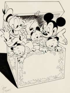 Daan Jippes Walt Disney‘s Mickey & Donald #1 Couverture Originale (Gladstone, 1988)....