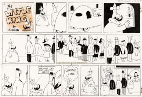 Otto Soglow The Little King Sunday Comic Strip Original Art dated 12-20-64 (King Features Syndicate, 1964). ...