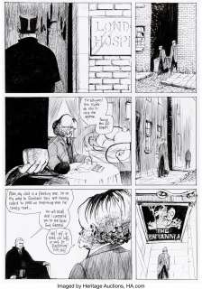Eddie Campbell From Hell Chapter 5 Pages 12 and 13 Original Art (Mad Love Publishing, 1991). ...
