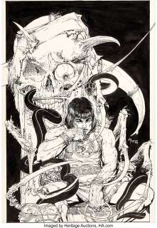 Michael Kaluta - Conan the King #21 Cover Original Art (Marvel, 1984).