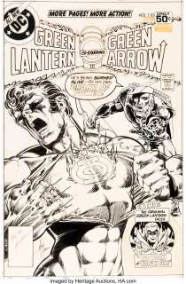 Mike Grell - Green Lantern/Green Arrow #110 Cover Original Art (DC, 1978).