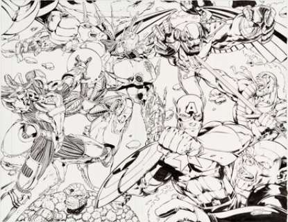 Tom Raney and Richard Bennet - Iron Man #13 Cover Original Art (Marvel, 1997).