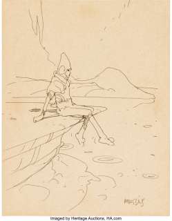 Giraud (Moebius), Jean | Jean Giraud (Moebius) Starwatcher Illustration Original Art (c. 1980).... | Heritage