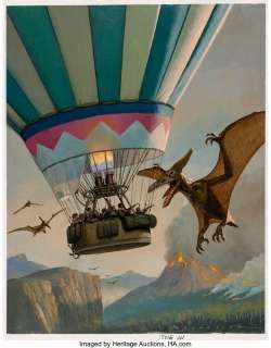 Segrelles, Vicente | Vicente Segrelles Dinoland Series: Departure into the Unknown #11 Cover Original Art (Bastei Verlag, 1994).... | Heritage