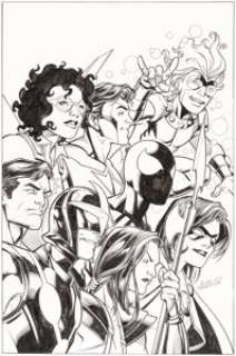Mark Bagley and Mark Morales - New Warriors #3 Variant Cover Original Art (Marvel, 2014)....