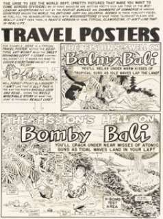 Orlando, Joe - Joe Orlando Panic #7 Complete 6-Page Story "Travel Posters" Original Art (EC, 1955).... (Total: 6 )