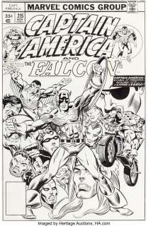 Kane, Gil | Gil Kane and Joe Sinnott Captain America #215 Cover Original Art (Marvel, 1977).... | Heritage