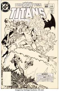 Pérez , George - George Pérez New Teen Titans #32 Cover Original Art (DC, 1983)....