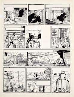 Martin, Jacques | Alix. La Griffe noire. Encre de chine pour la Planche 27 | Coutau Bégarie