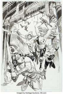 GarcÃ­a-Lopez, José Luis - José Luis GarcÃ­a-Lopez Justice League vs. Suicide Squad #1 Variant Cover Original Art (DC, 2017)....