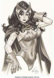 Brooks, Mark - Mark Brooks London Super Con 2015 Program Scarlet Witch Illustration Original Art (2015)....