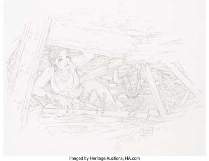 Turner, Michael - Michael Turner Justice League of America #11 Cover Original Art (DC, 2007)....