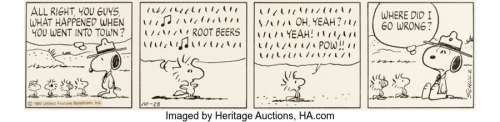 Schulz, Charles | Charles Schulz Peanuts Daily Comic Strip Original Art Dated 10-28-80 (United Feature Syndicate, 1980).... | Heritage