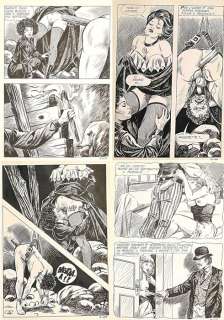 Del Mestre, Alberto | Del Mestre - La Schiava #9 - 24x Original pages (erotic, horror & torture) - Size: 26 x 19 cm - Page volante - Exemplaire unique - (1984) | Catawiki