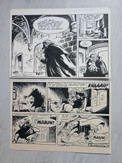 Berck ( Arthur Berckmans) | Berck (Arthur Berckmans) - Originele pagina (p. 13) in 2 dubbele stroken - Lombok en de vampiers / Lombock et les vampires - 1969 | Catawiki