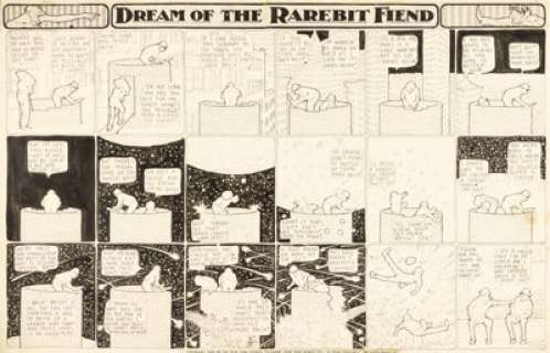 McCay, Winsor | Winsor McCay (as Silas) Dream of the Rarebit Fiend Saturday Comic Strip Original Art dated 3-27-1909 (New York Eve... | Heritage