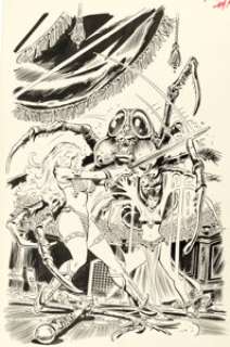 Thorne, Frank - Frank Thorne Red Sonja #3 Cover Original Art (Marvel, 1977)....
