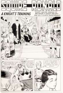 Roy, Mike - Mike Roy and Mike Peppe Knights of the Round Table #10 Complete 4-Page Story "A Knight‘s Training" Original Art (P... (Total: 4 Original Art)