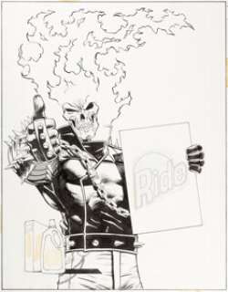 Saltares, Javier - Javier Saltares Marvel: The Year in Review #3 Back Cover Illustration Original Art (Marvel, 1991)....