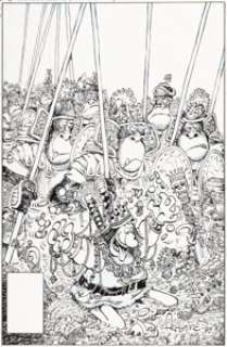 Aragonés, Sergio - Sergio Aragonés Groo the Wanderer #8 Cover Original Art (Marvel/Epic, 1985)....