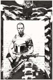 Bradstreet, Tim - Tim Bradstreet The Punisher #8 Cover Original Art (Marvel, 2000)....