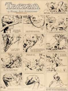 Foster, Hal | Hal Foster Tarzan Sunday Comic Strip Original Art dated 10-16-1932 (United Feature Syndicate, 1932).... | Heritage