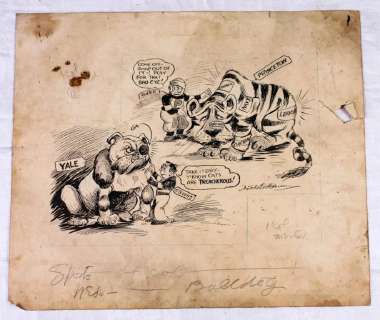 Princeton vs. Yale Cartoon by Dick Kirschbaum | Goldfinch Auctions