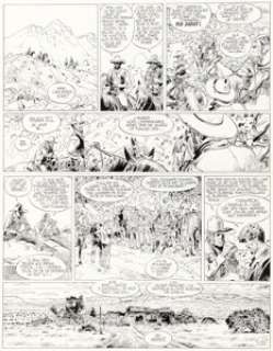 Giraud (Moebius), Jean | Jean Giraud (Moebius) Blueberry, Arizona Love #23 Story Page 22 Original Art (Alpen Publishers, 1990).... | Heritage