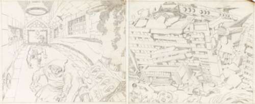 Kirby, Jack - Jack Kirby Thundarr the Barbarian Animation Storyboard Original Art Group of 2 (Ruby-Spears, 1980).... (Total: 2 Original Art)