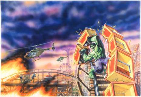 Bob Larkin - Hulk #11 Wraparound Cover Original Art (Marvel, 1978)....