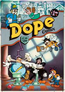 Leslie Cabarga (As "Lslie Cbarga") | Dope Comix #1 Cover Original Art (Kitchen Sink Press, 1978). | Heritage
