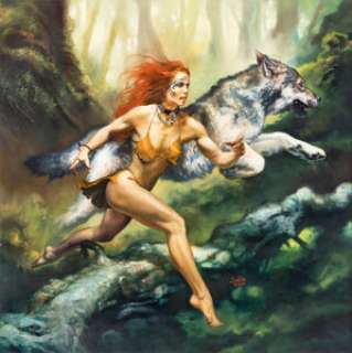 Julie Bell "The Competition" Painting Original Art (2000).