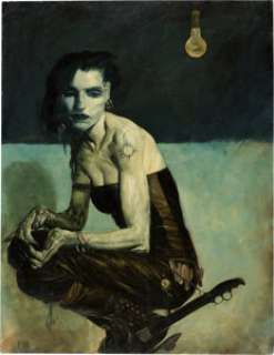 Phil Hale - Dark Age: Feudal Lords Scar Gang Leader Trading Card Painting Original Art (FPG, 1996).