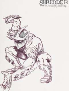 Kevin Eastman - Shredder Original Concept Illustration and Preliminaries Original Art (1984).