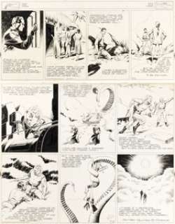 Alex Raymond - Flash Gordon and Jungle Jim Sunday Comic Strip Original Art dated 9-17-39 (King Features Syndicate, 1939). (Total: 2 Original Art)