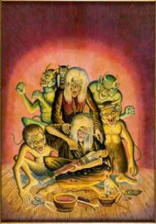 Matt Fox Weird Tales Unpublished Cover Painting Original Art (c. 1953).